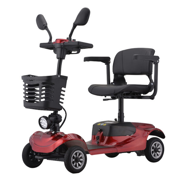 Long Range 4-Wheel Electric Mobility Scooter for Seniors – Safe & Stable