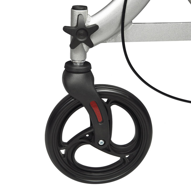 Lightweight Folding Aluminum 4-Wheel Rollator Walker with Seat and Storage Bag for Adults