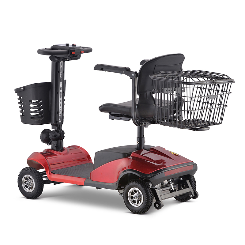 Portable 4-Wheel Electric Mobility Scooter – Foldable, Safe & Lightweight Travel Scooter