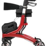Lightweight Folding Aluminum Rollator Walker with Seat, Wheels & Hand Brakes