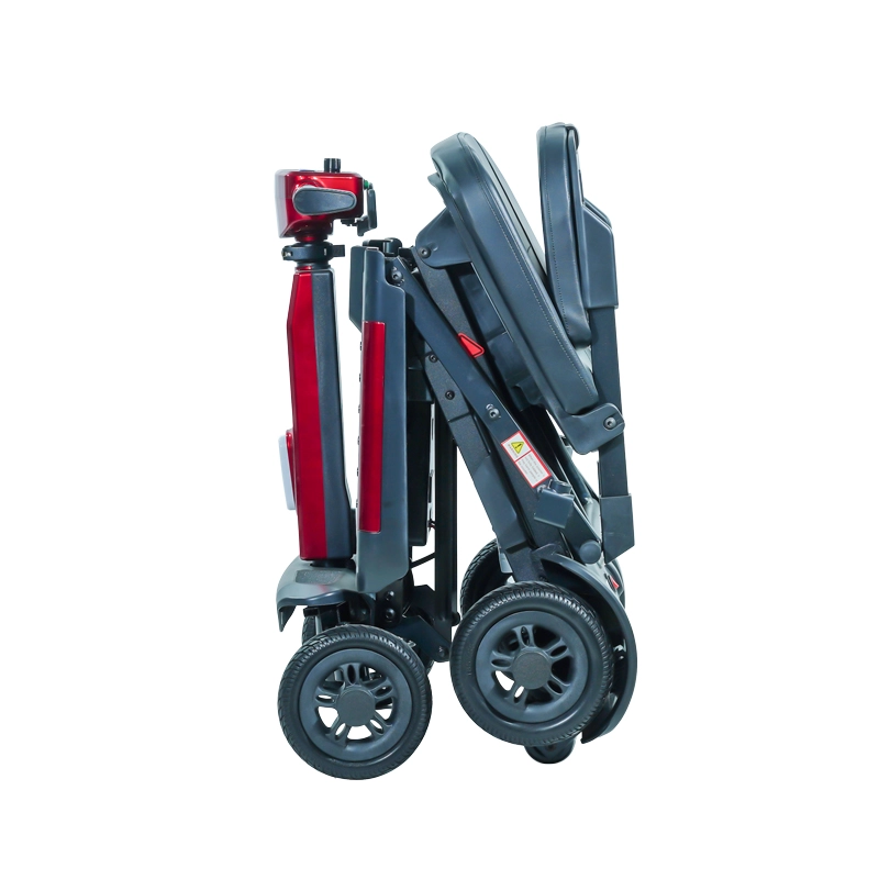Lightweight Auto Folding Electric Mobility Scooter with Removable Lithium Battery – 24kg Portable Foldable Design, 12–30km Range, 120kg Capacity