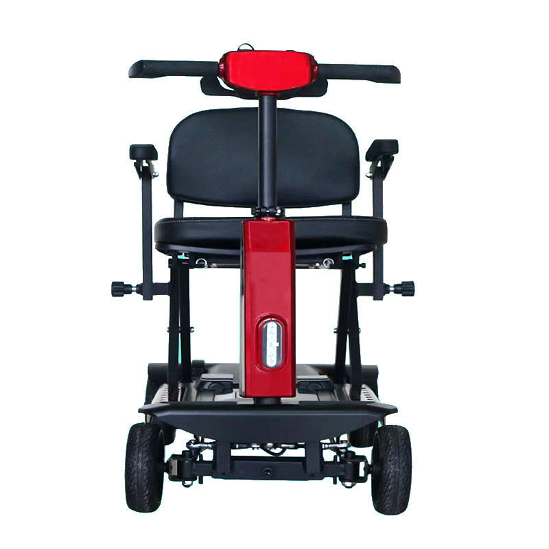 Lightweight Auto Folding Electric Mobility Scooter with Removable Lithium Battery – 24kg Portable Foldable Design, 12–30km Range, 120kg Capacity