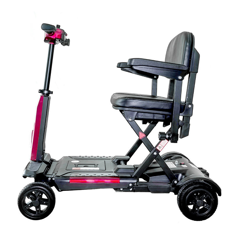 Lightweight Auto Folding Electric Mobility Scooter with Removable Lithium Battery – 24kg Portable Foldable Design, 12–30km Range, 120kg Capacity
