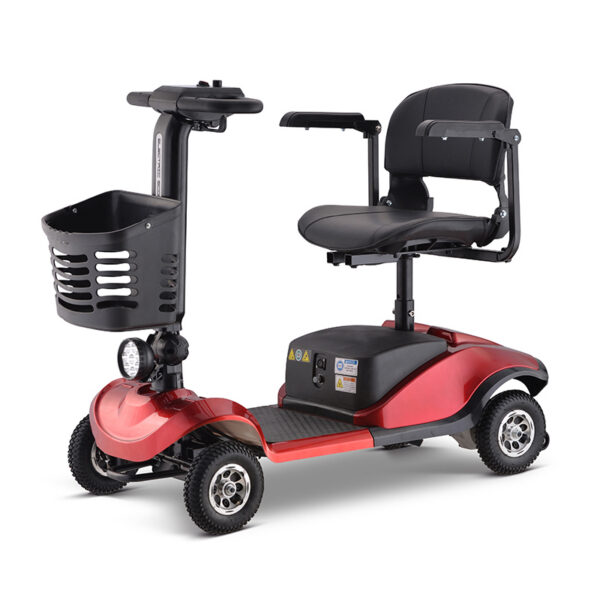 Portable 4-Wheel Electric Mobility Scooter – Foldable, Safe & Lightweight Travel Scooter