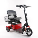 Foldable 3-Wheel Electric Mobility Scooter – Dual Motor, All Terrain, Double Saddle Seat