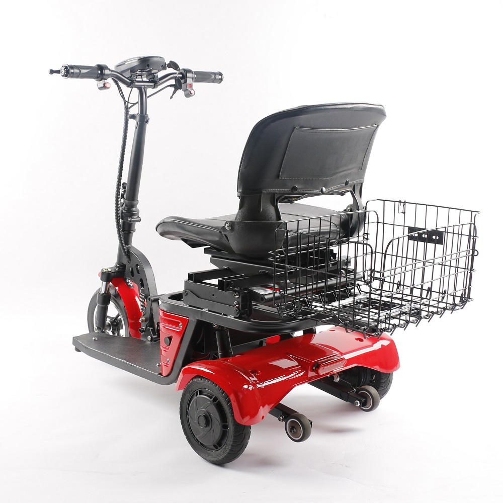 Foldable 3-Wheel Electric Mobility Scooter – Dual Motor, All Terrain, Double Saddle Seat