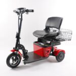 Foldable 3-Wheel Electric Mobility Scooter – Dual Motor, All Terrain, Double Saddle Seat