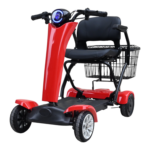 4-Wheel Automatic Folding Dual Motor Electric Mobility Scooter for Adults – All Terrain Heavy Duty Portable Travel Scooter