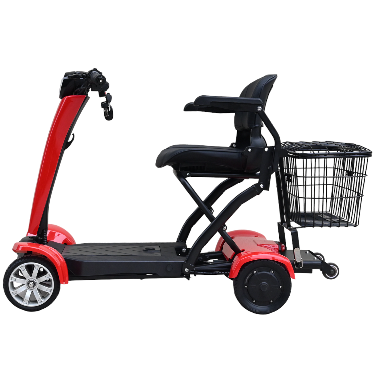 4-Wheel Automatic Folding Dual Motor Electric Mobility Scooter for Adults – All Terrain Heavy Duty Portable Travel Scooter