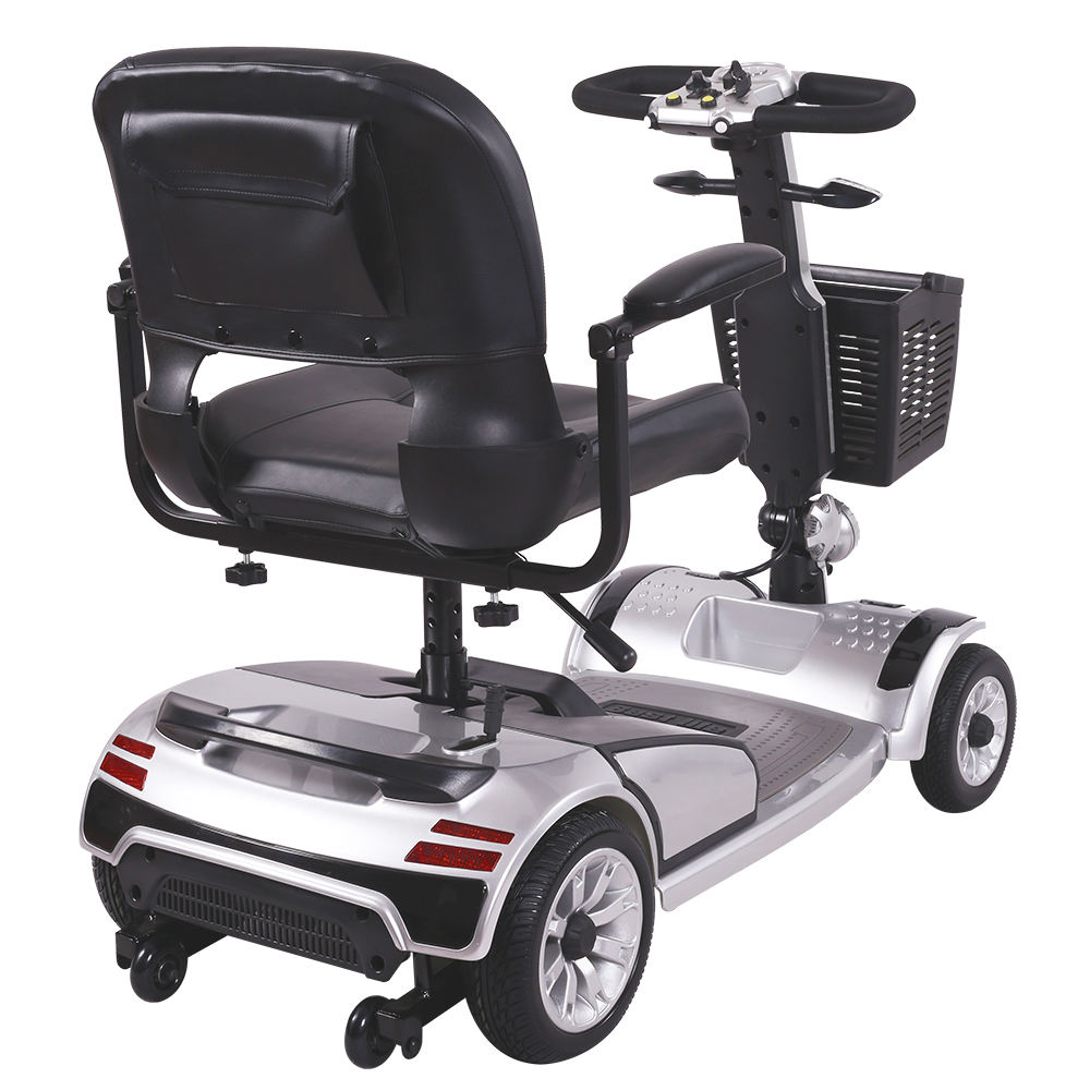 Easy Folding 4-Wheel Electric Mobility Scooter for Elderly & Disabled – Lightweight Portable Mobility Solution with Detachable Battery