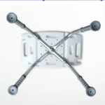 Height Adjustable Aluminum Shower Chair for Elderly with Non-Slip Feet