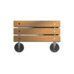 Foldable Wall Mounted Shower Chair, 304 Stainless Steel & Solid Wood Seat