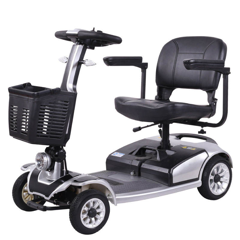 Easy Folding 4-Wheel Electric Mobility Scooter for Elderly & Disabled – Lightweight Portable Mobility Solution with Detachable Battery