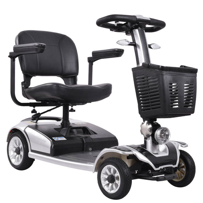 Easy Folding 4-Wheel Electric Mobility Scooter for Elderly & Disabled – Lightweight Portable Mobility Solution with Detachable Battery
