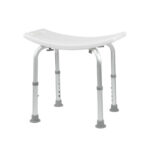 Height Adjustable Aluminum Shower Chair for Elderly with Non-Slip Feet