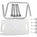 Height Adjustable Aluminum Shower Chair for Elderly with Non-Slip Feet
