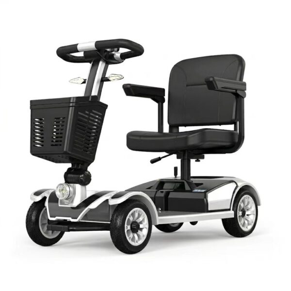Easy Folding 4-Wheel Electric Mobility Scooter for Elderly & Disabled – Lightweight Portable Mobility Solution with Detachable Battery