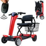 4-Wheel Automatic Folding Dual Motor Electric Mobility Scooter for Adults – All Terrain Heavy Duty Portable Travel Scooter