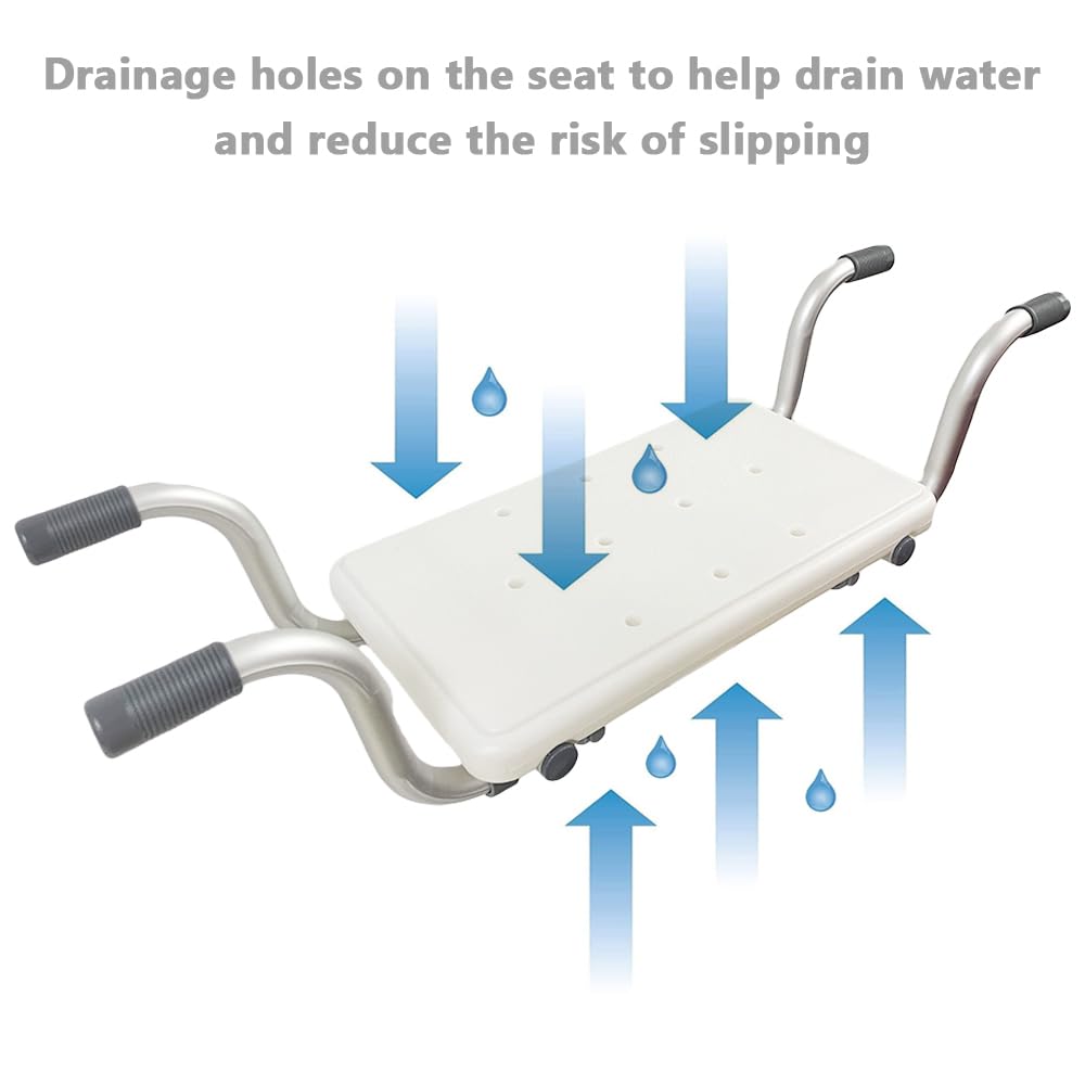 Adjustable Aluminum Bathtub Safety Seat with Non-Slip Surface & Handles