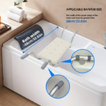 Adjustable Aluminum Bathtub Safety Seat with Non-Slip Surface & Handles