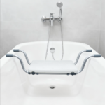Adjustable Aluminum Bathtub Safety Seat with Non-Slip Surface & Handles