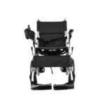 Lightweight Electric Wheelchair for Elderly & Disabled – Compact Steel Frame, Flip-Up Armrests, Custom Color Seat, Smooth Indoor/Outdoor Mobility Chair