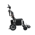 Lightweight Electric Wheelchair for Elderly & Disabled – Compact Steel Frame, Flip-Up Armrests, Custom Color Seat, Smooth Indoor/Outdoor Mobility Chair