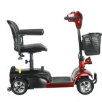 Foldable 4-Wheel Mobility Scooter for Seniors & Disabled – Portable Electric Scooter with Swivel Seat, LED Light & Detachable Battery