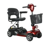 Foldable 4-Wheel Mobility Scooter for Seniors & Disabled – Portable Electric Scooter with Swivel Seat, LED Light & Detachable Battery