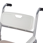 5-in-1 Commode Chair for Elderly & Disabled, Mobile Toilet & Shower Chair with Swivel Casters, 152kg Capacity, Waterproof Non-Slip Seat, Toilet Raiser & Bath Chair for Nursing Care