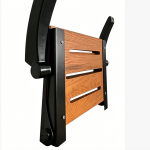 Wall-Mounted Folding Shower Chair with Adjustable Armrests for Elderly & Rehab