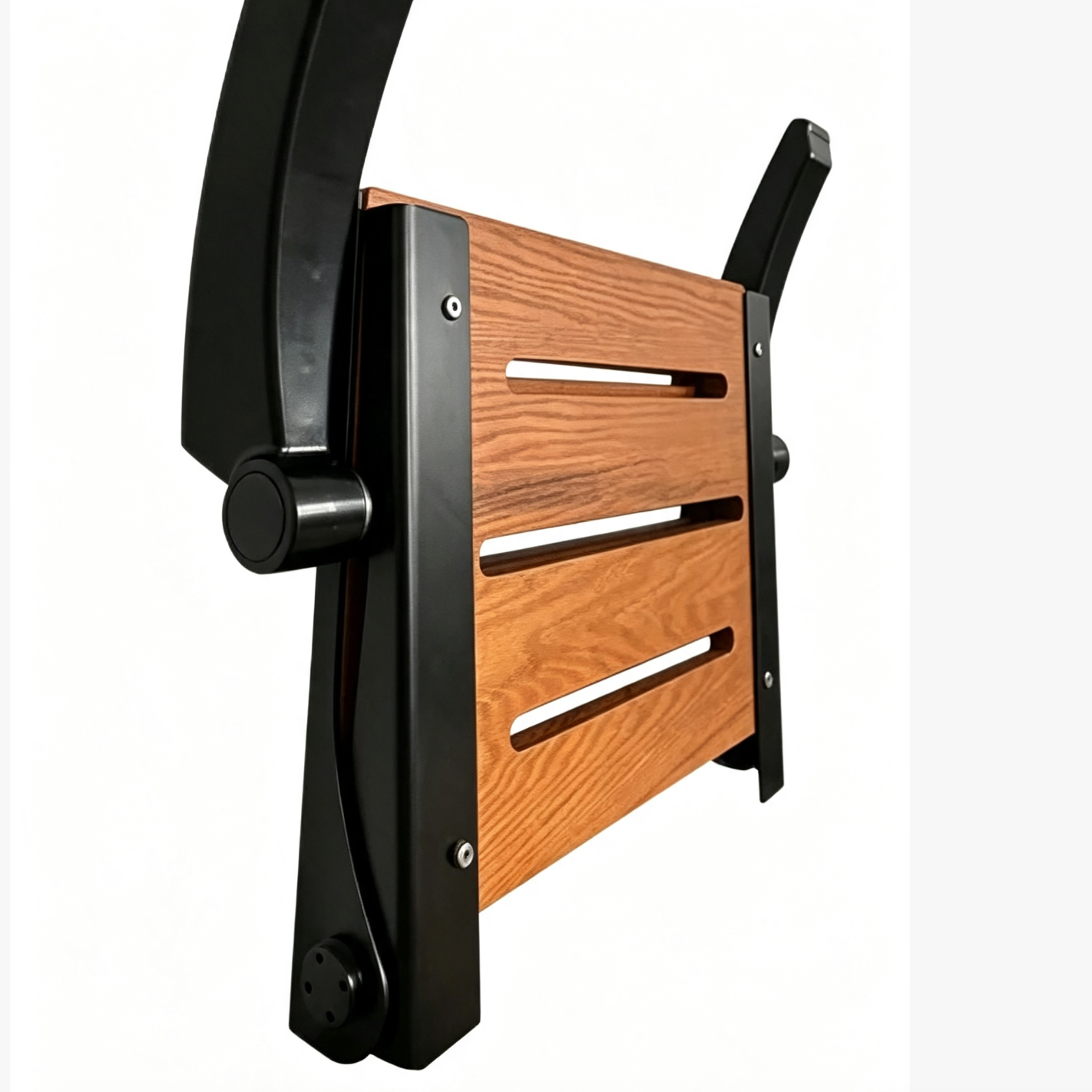 Wall-Mounted Folding Shower Chair with Adjustable Armrests for Elderly & Rehab