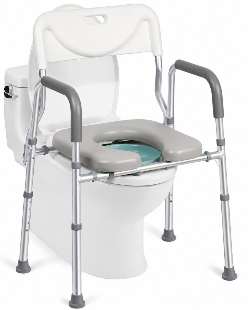 A commode chair helps elderly individuals