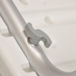 Height Adjustable Shower Chair with Three Seat Plates, Soft Armrest & Comfortable Backrest