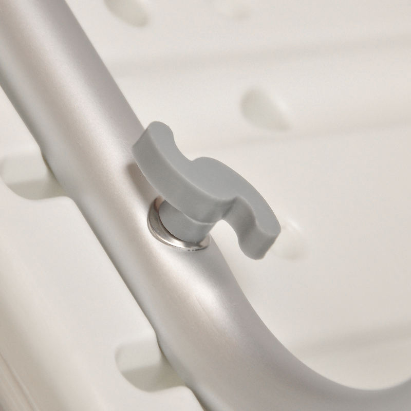 Height Adjustable Shower Chair with Three Seat Plates, Soft Armrest & Comfortable Backrest