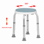 360 Degrees Swivel Bath Shower Chair | 8 Level Height Adjustable