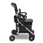 Senior Multifunctional Shopping Cart & Rollator | 6-Wheel Foldable Trolley with Seat for Elderly