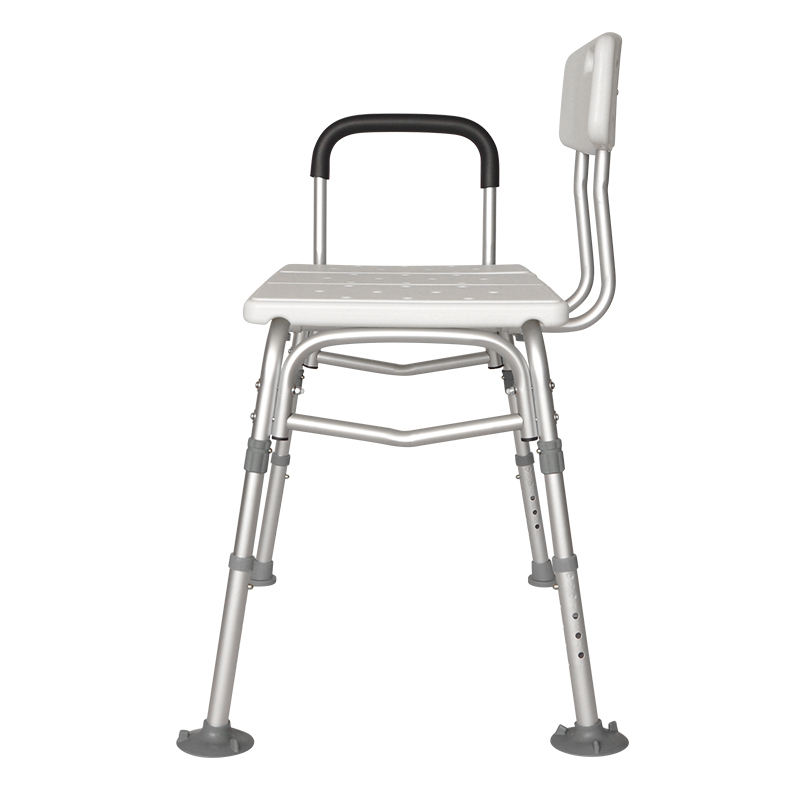 Height Adjustable Shower Chair with Three Seat Plates, Soft Armrest & Comfortable Backrest