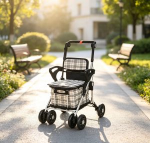 Senior Multifunctional Shopping Cart & Rollator: Every Trip Made Easy and Dignified